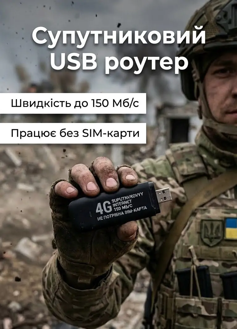 БЕЗДРОТОВИЙ СУПУТНИКОВИЙ USB-АДАПТЕР LTE-МАРШРУТИЗАТОРА